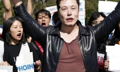 Democratic Activists Protest Against Elon Musk