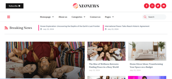 NeoNews - News & Magazine Elementor Template