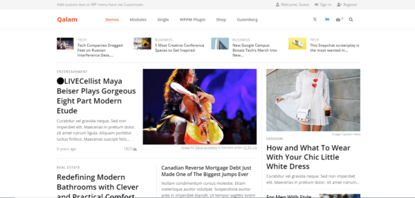 Qalam NewsPaper and Magazine WordPress Theme