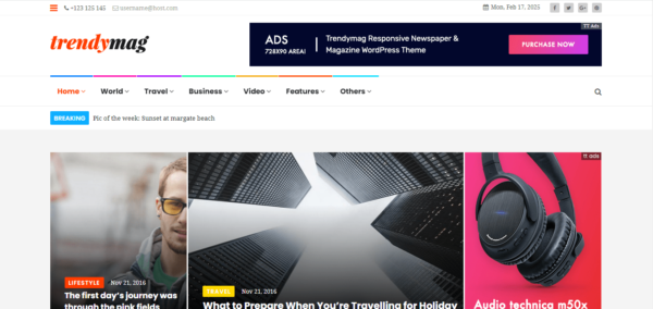 TrendyMag - WordPress News Magazine & Blog