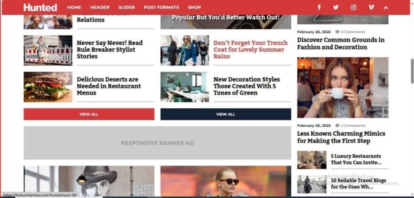 Hunted Editorial Magazine WordPress